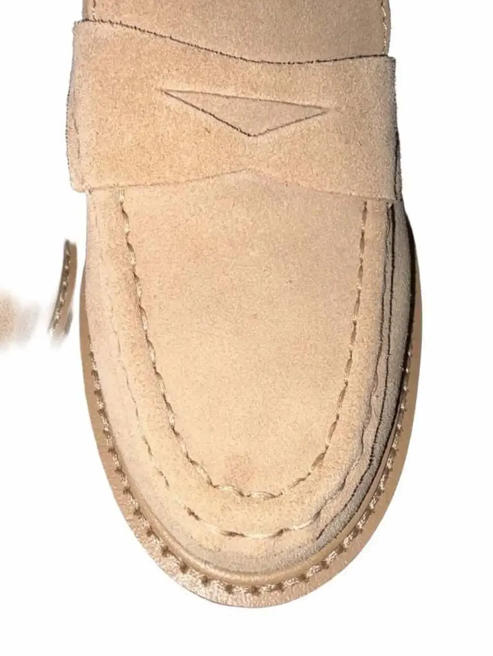 White Mountain Gunner Penny Loafer Suede Beachwood Size 8.5 Womens